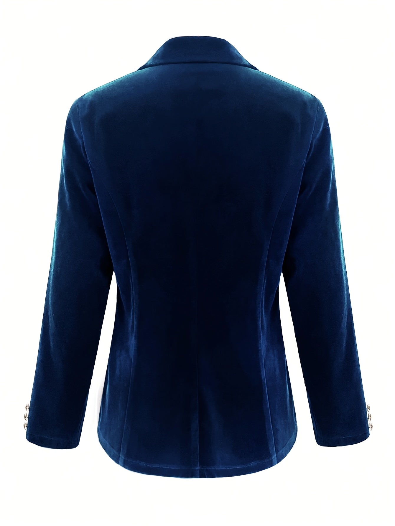 Blazer Elegante Feminino de Inverno com  Peito de Botões - Casaco de Terno de Cor Sólida Lavável à Máquina para Traje de Escritório Profissional, Guarda-Roupa de Outono/Inverno, Gola Clássica (Adequado para Eventos Semiformais)