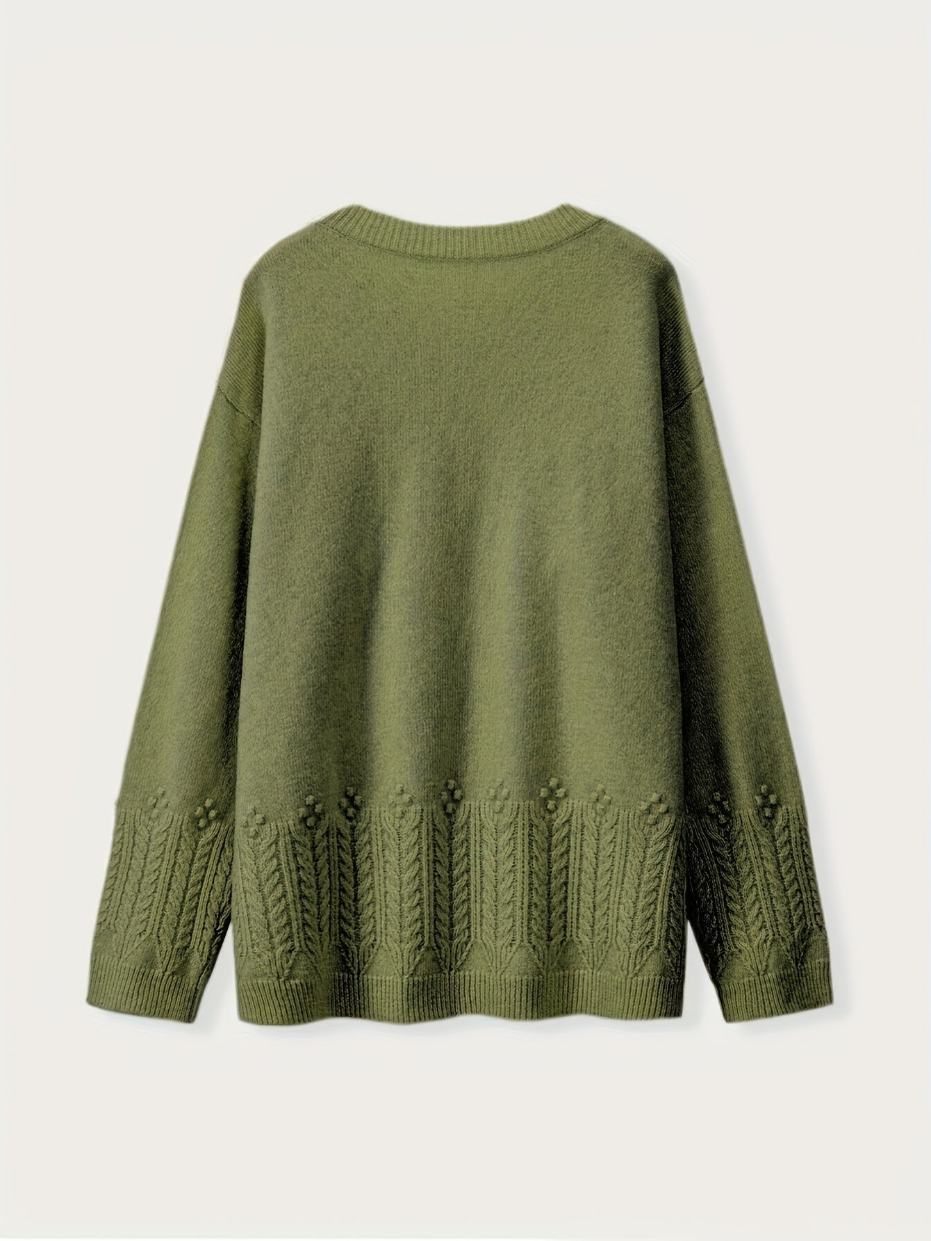 Nova Moda de Outono e Inverno para Mulher, Top Confortável e Solto de Gola Redonda