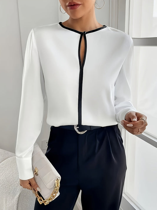 Camisa de Manga Comprida Elegante e Moderna para Mulher