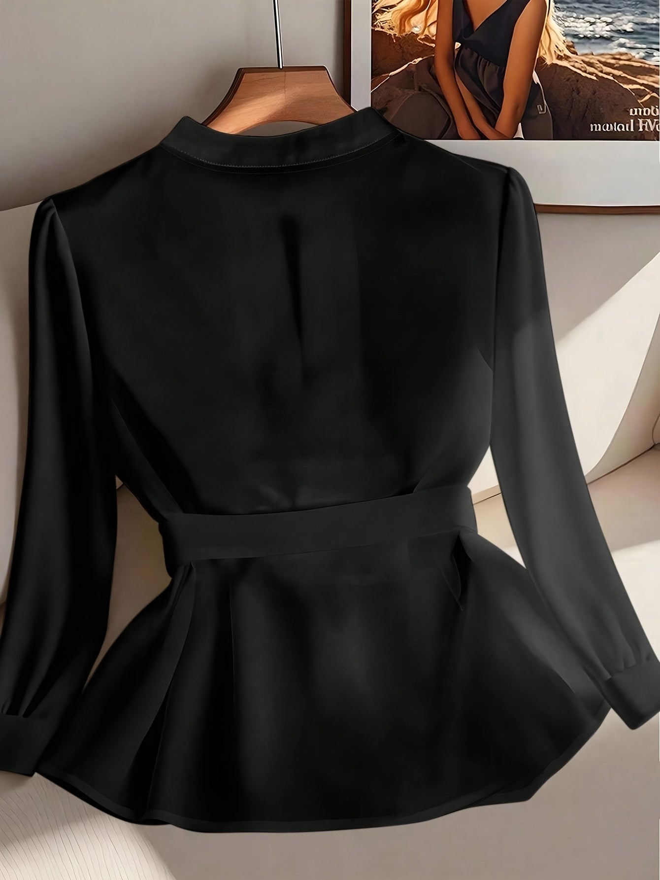 Camisola Elegante de Moda para Mulher, Cor Sólida, Gola Redonda, Manga Comprida, Estilo Casual de Outono-Inverno | Comprimento Normal, Estilo Pulôver