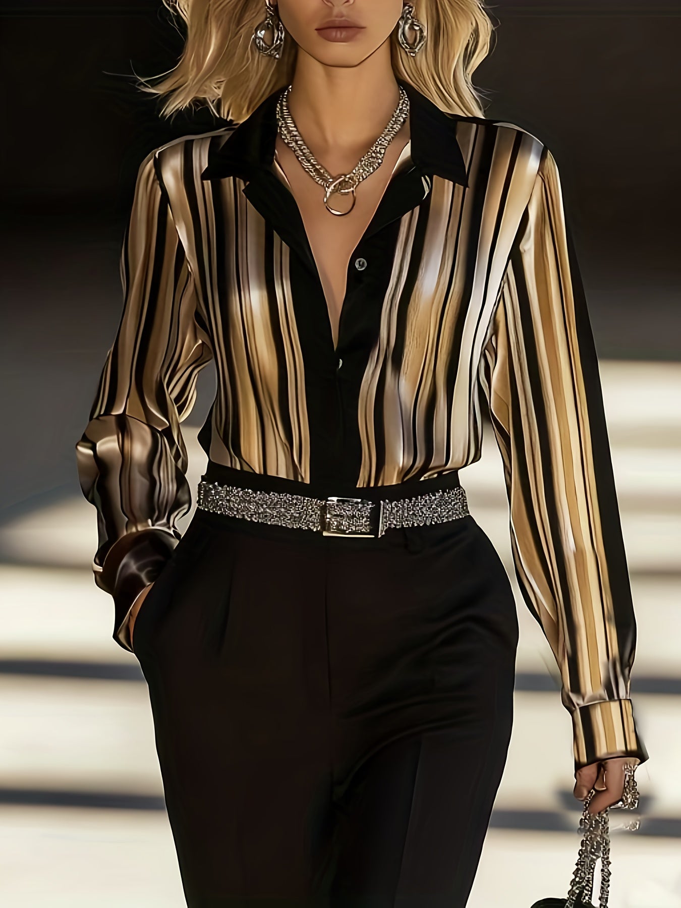 Blusa de Cetim Elegante para Mulheres - Outono/Inverno