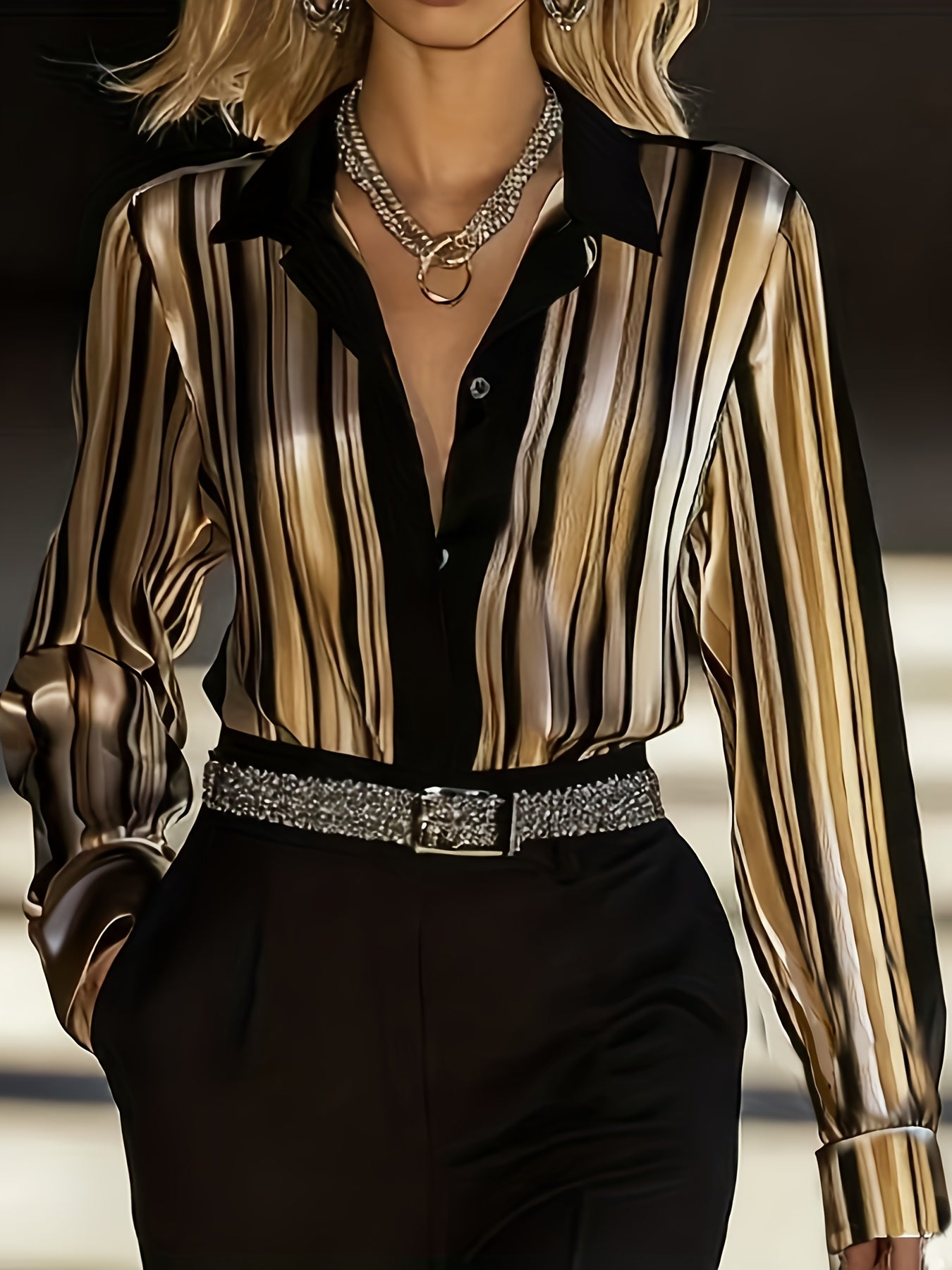 Blusa de Cetim Elegante para Mulheres - Outono/Inverno
