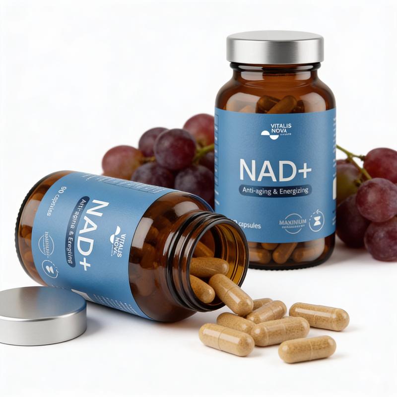 NAD+ 5 en 1 Trans-resveratrol Energía y Antienvejecimiento