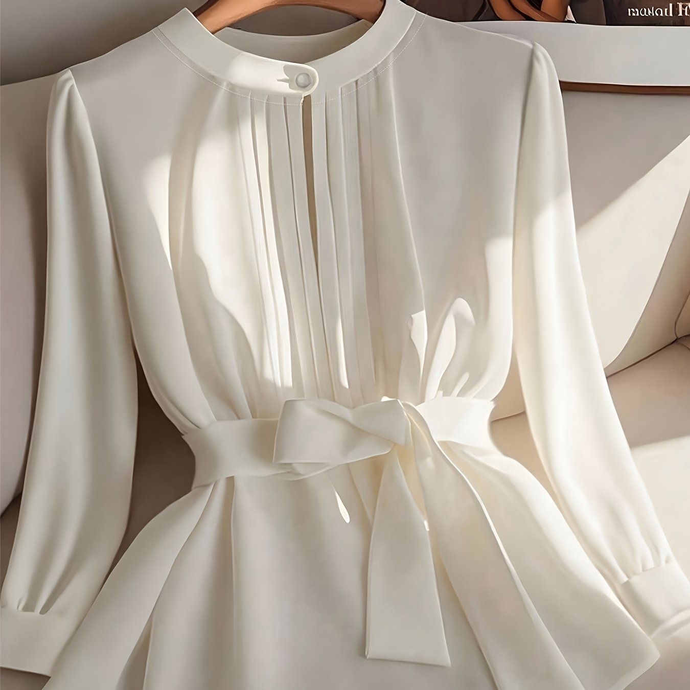 Camisola Elegante de Moda para Mulher, Cor Sólida, Gola Redonda, Manga Comprida, Estilo Casual de Outono-Inverno | Comprimento Normal, Estilo Pulôver