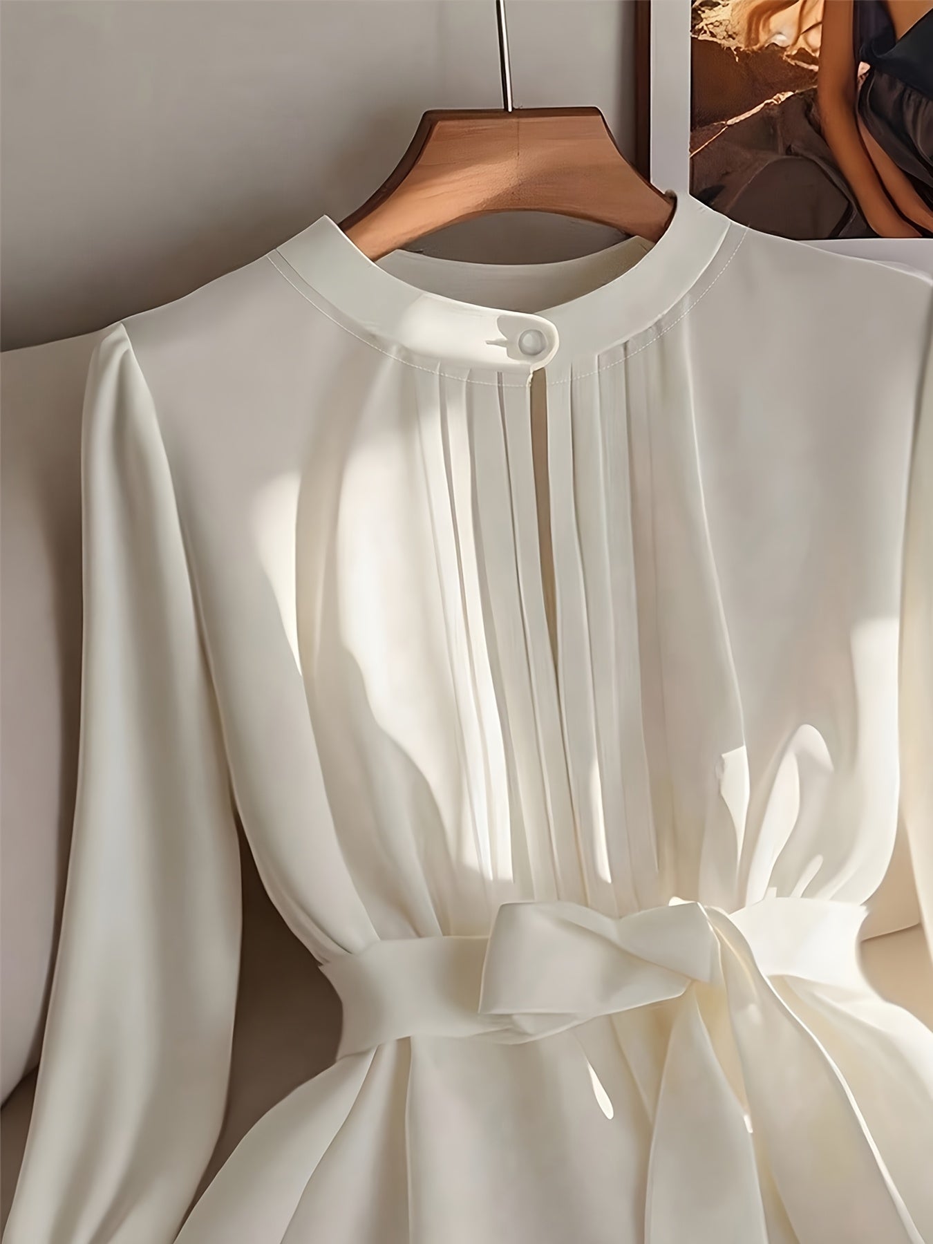 Camisola Elegante de Moda para Mulher, Cor Sólida, Gola Redonda, Manga Comprida, Estilo Casual de Outono-Inverno | Comprimento Normal, Estilo Pulôver