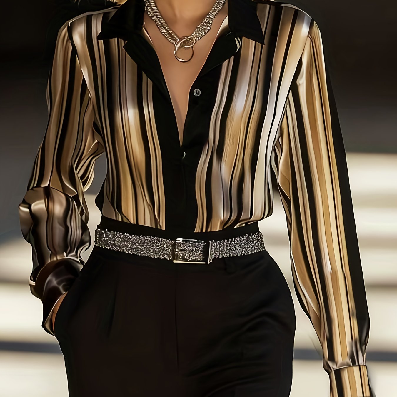 Blusa de Cetim Elegante para Mulheres - Outono/Inverno